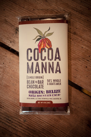 Cocoa Manna 50% Goats Milk Chocolate Bar